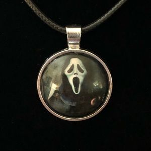 Scream inspired charm and necklace